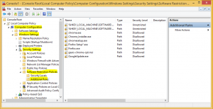 Policy settings